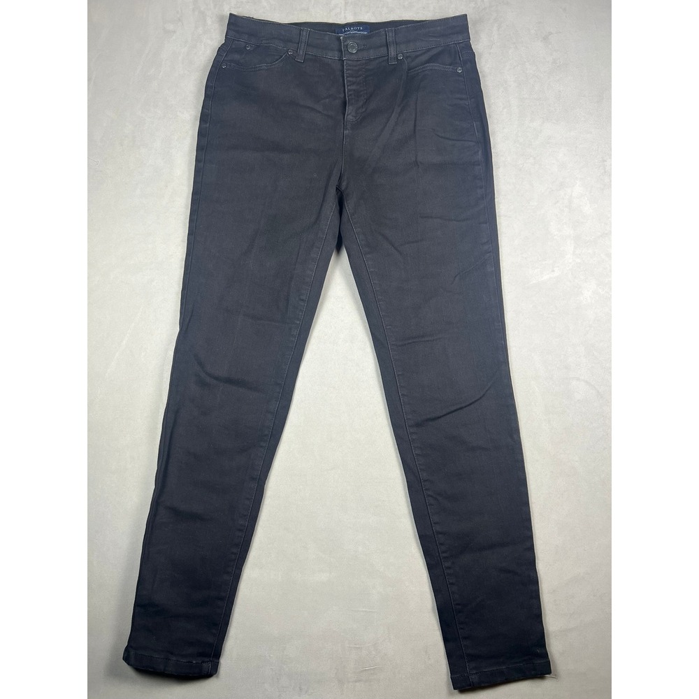 Talbots Simply Flattering 5-Pocket Jeggings Womens 8 Dark Gray Skinny Pant 29 In